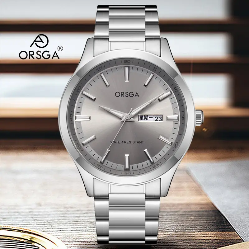 ORSGA Men's Silver Luminous Calendar Watch - Image 14