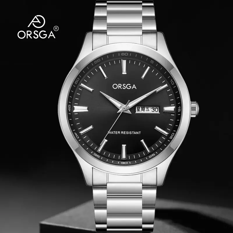 ORSGA Men's Silver Luminous Calendar Watch - Image 15