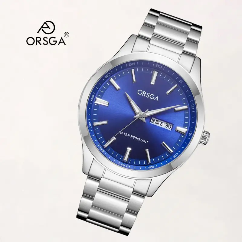 ORSGA Men's Silver Luminous Calendar Watch - Image 16