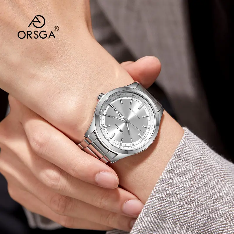 ORSGA Men's Silver Luminous Calendar Watch - Image 17