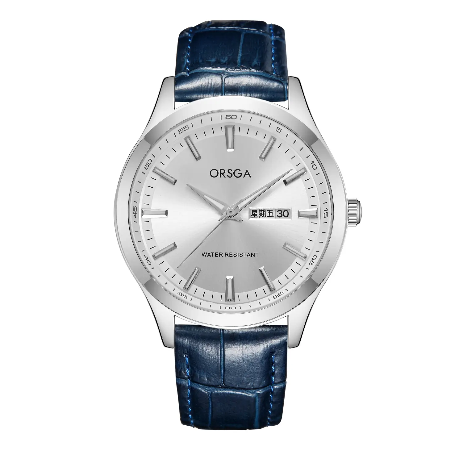 ORSGA Men's Silver Luminous Calendar Watch - Image 10