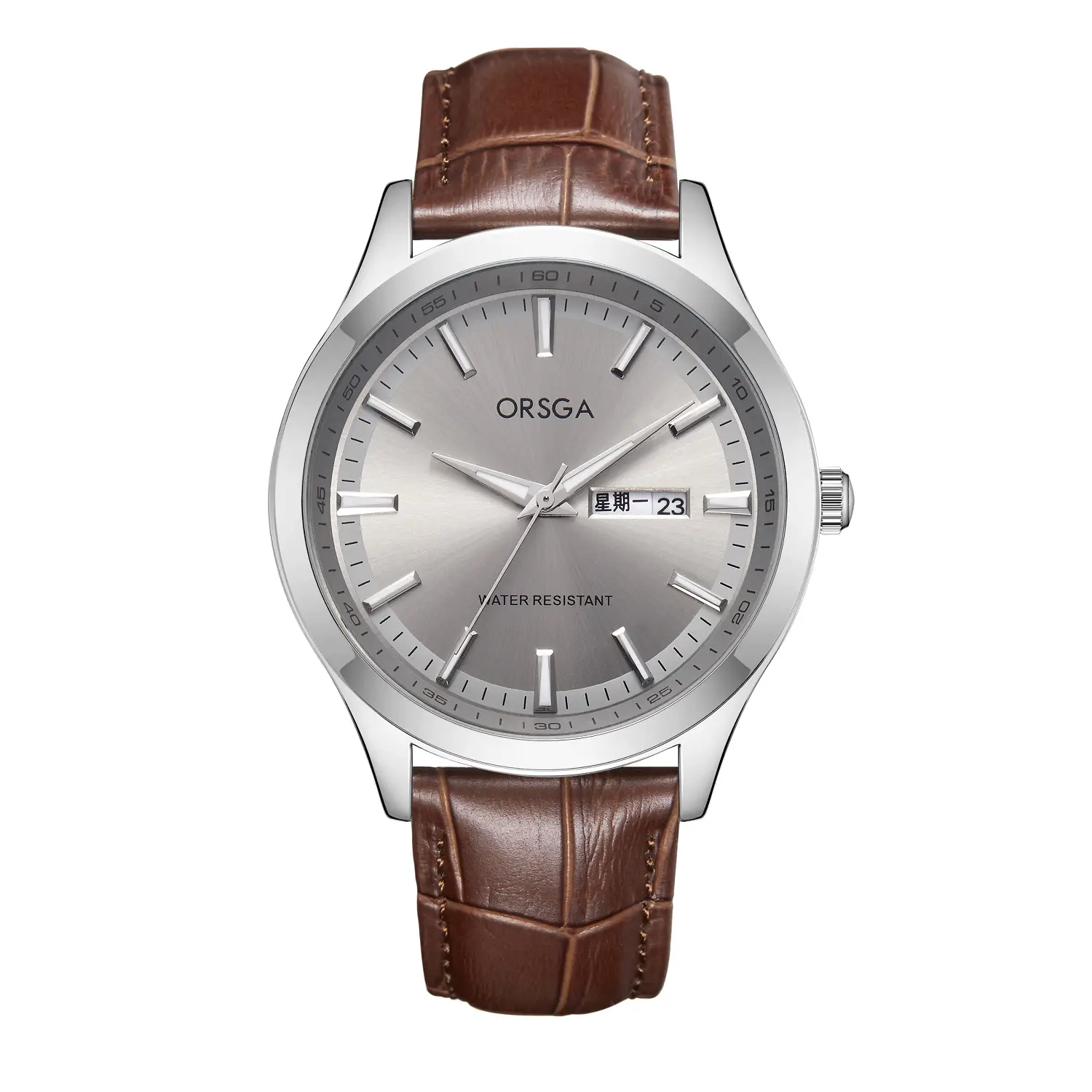 ORSGA Men's Silver Luminous Calendar Watch - Image 11