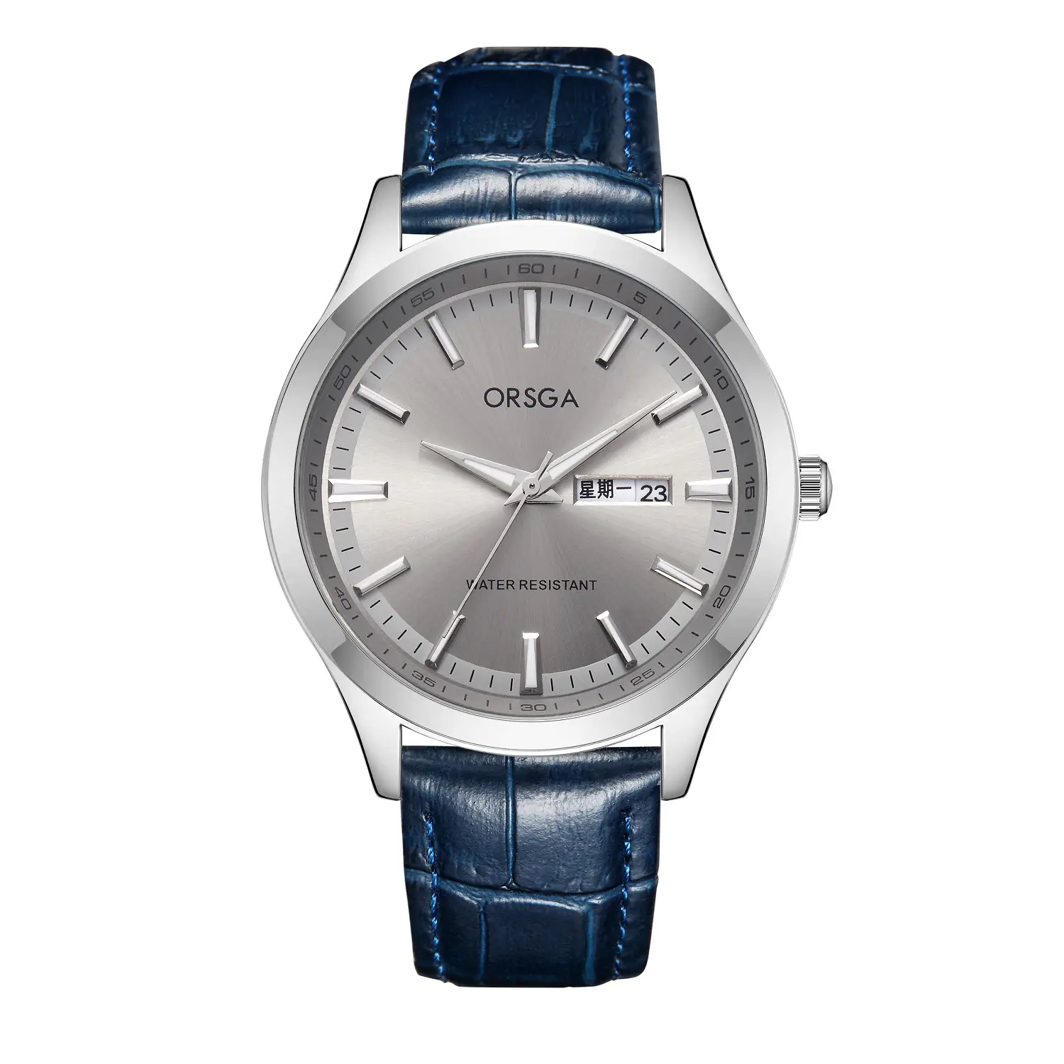 ORSGA Men's Silver Luminous Calendar Watch - Image 13