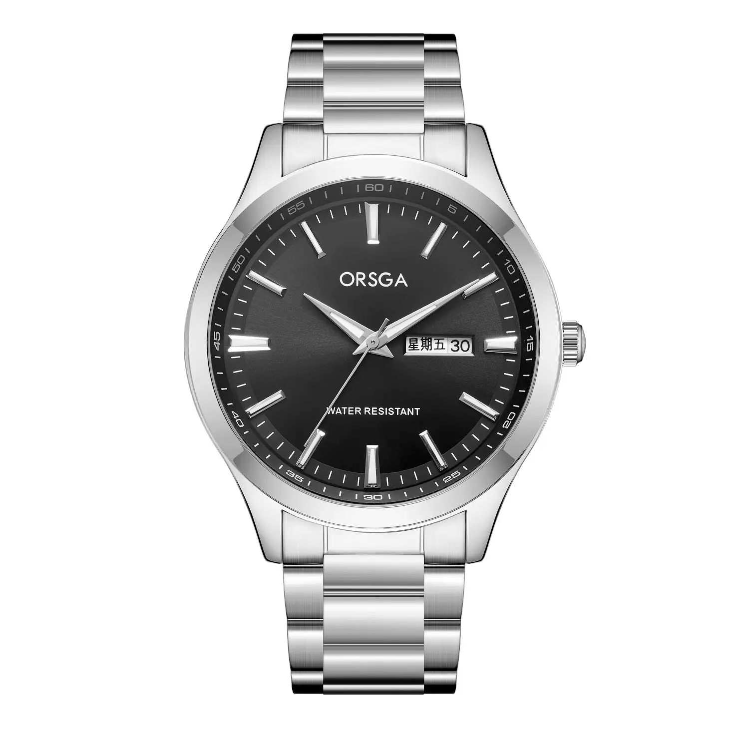 ORSGA Men's Silver Luminous Calendar Watch - Image 2