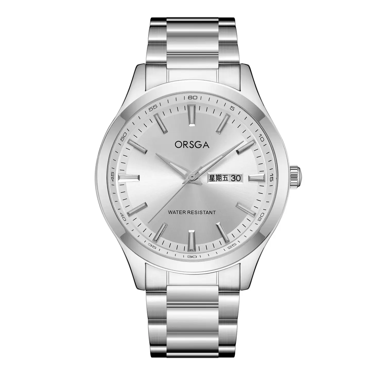 ORSGA Men's Silver Luminous Calendar Watch - Image 4
