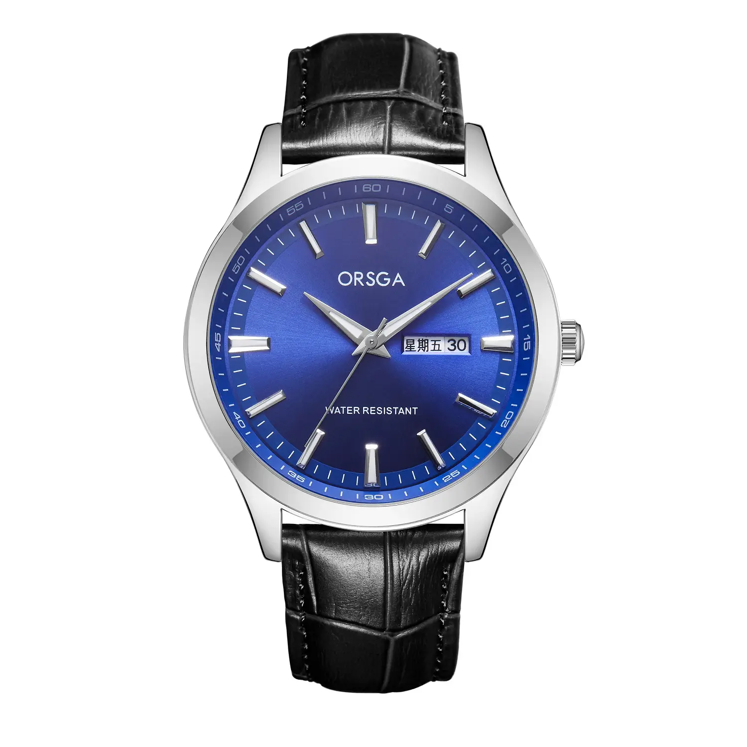 ORSGA Men's Silver Luminous Calendar Watch - Image 5