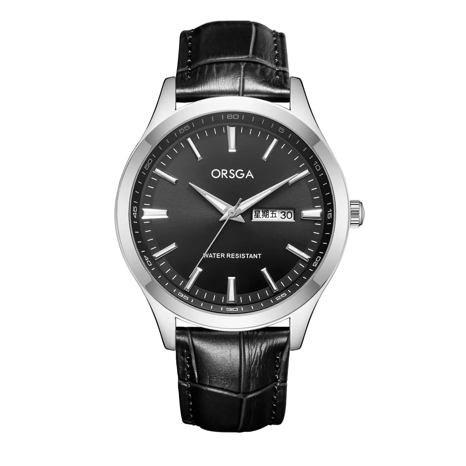 ORSGA Men's Silver Luminous Calendar Watch - Image 6