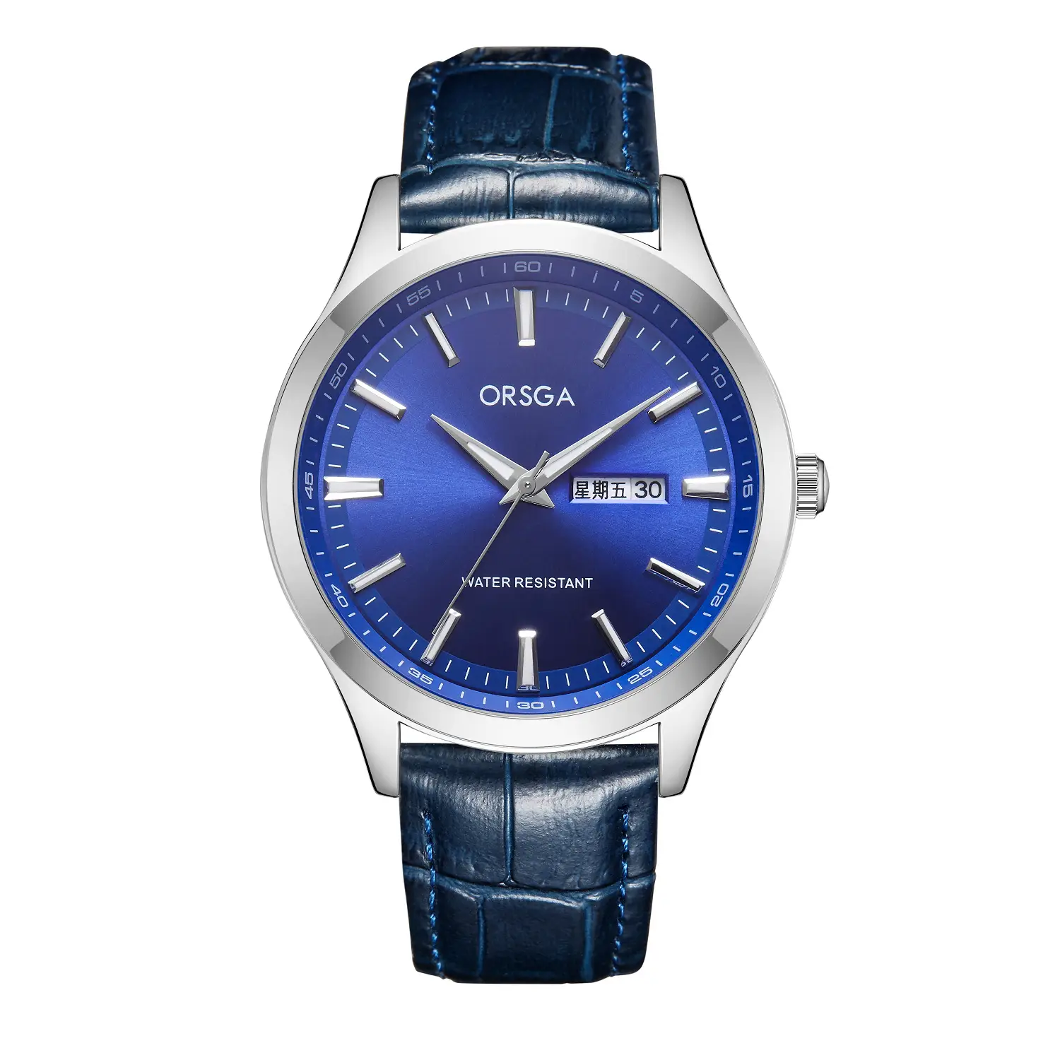 ORSGA Men's Silver Luminous Calendar Watch - Image 7