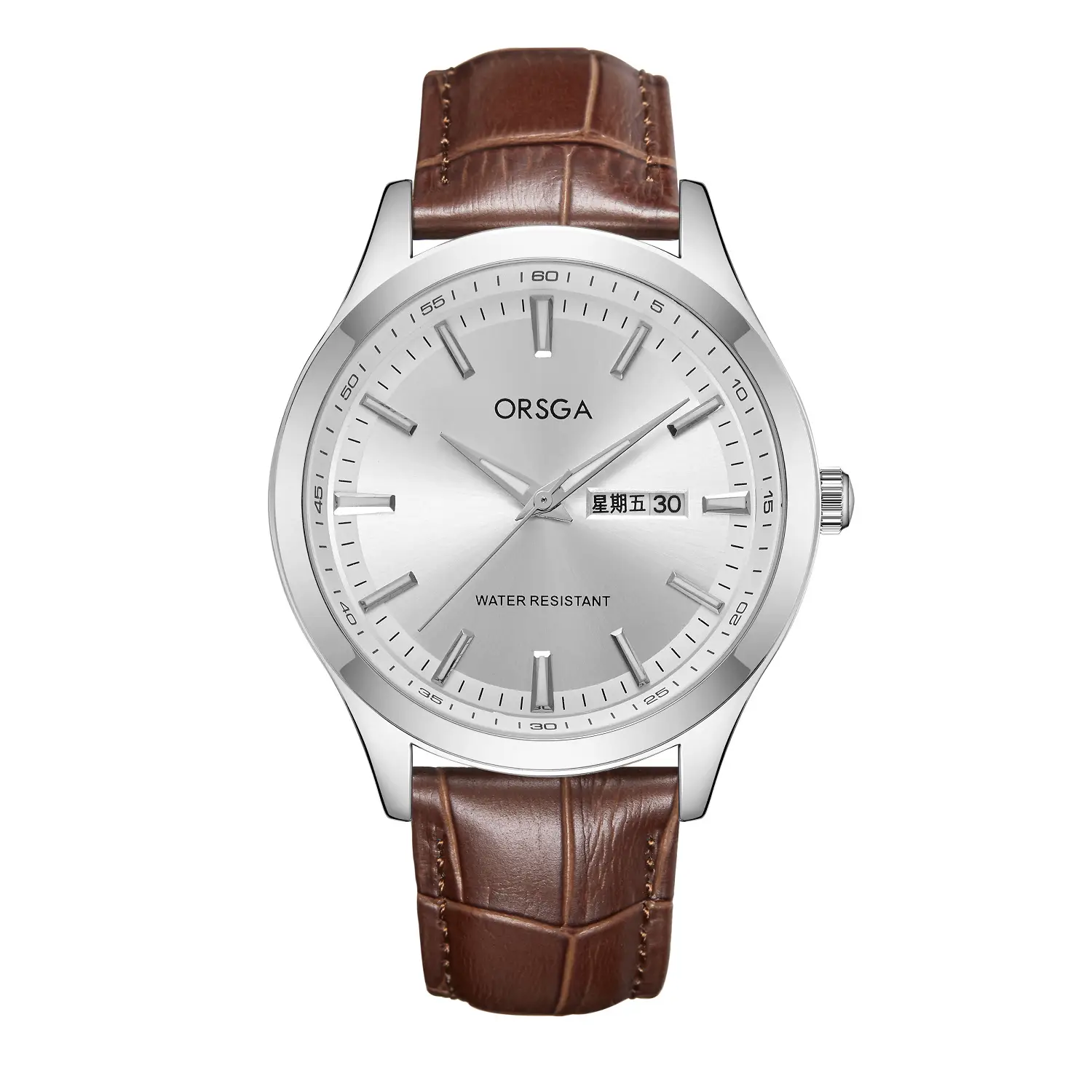 ORSGA Men's Silver Luminous Calendar Watch - Image 8