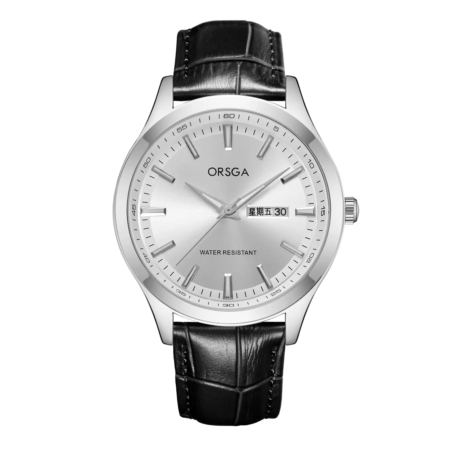 ORSGA Men's Silver Luminous Calendar Watch - Image 9