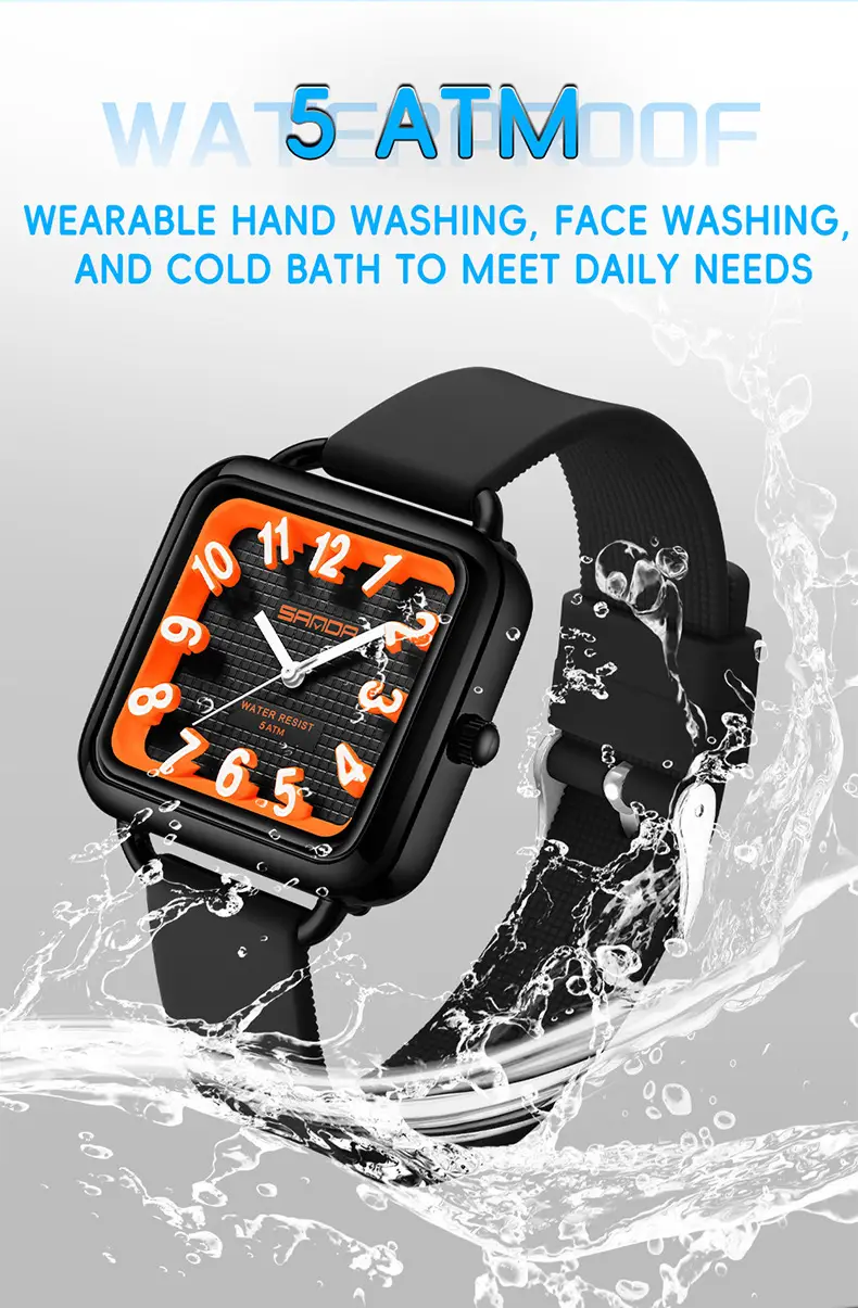 Sanda Quartz Watch for Students Waterproof Large Display — feature 29