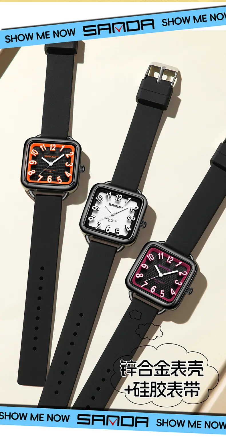 Sanda Quartz Watch for Students Waterproof Large Display — feature 7