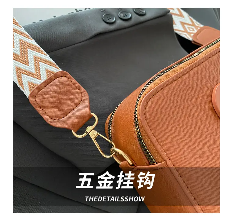 Women Letter Print Shoulder Bag with Zigzag Strap — feature 5