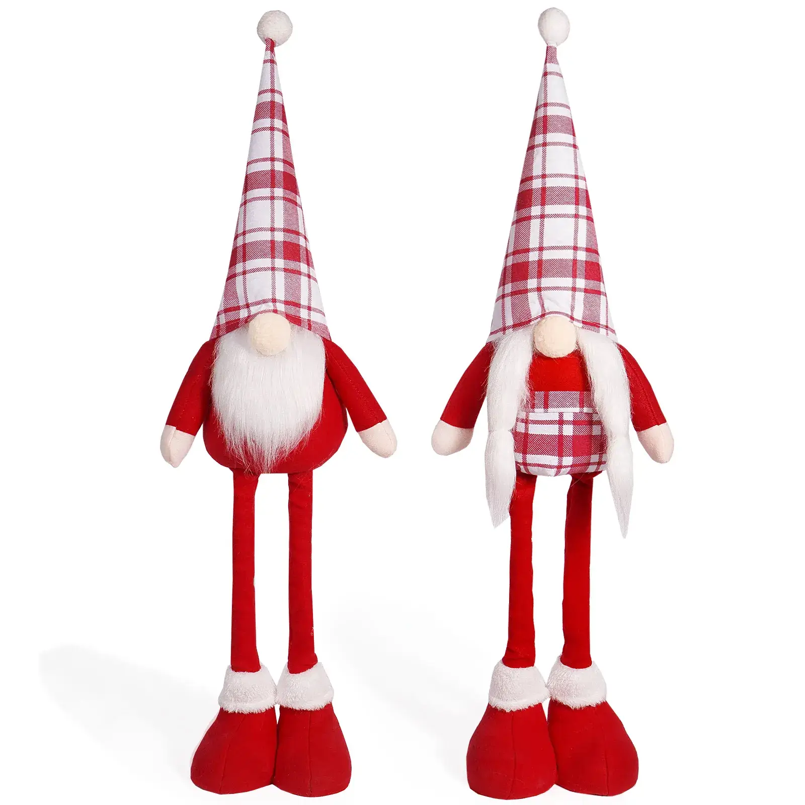 Cross Border Christmas Doll Red White Standing Dwarf Telescopic - Image 7
