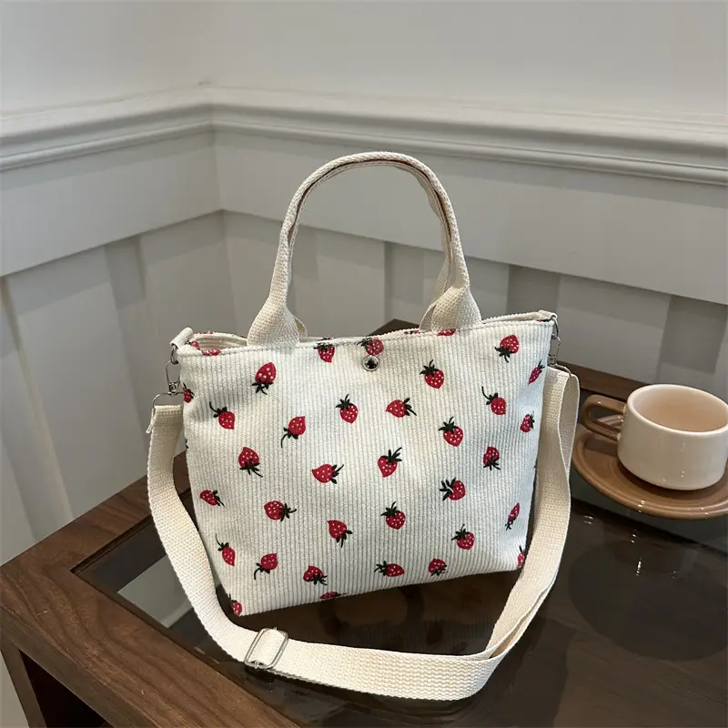 Women's Printed Canvas Shoulder Bag Large Capacity Artistic Design - Image 6