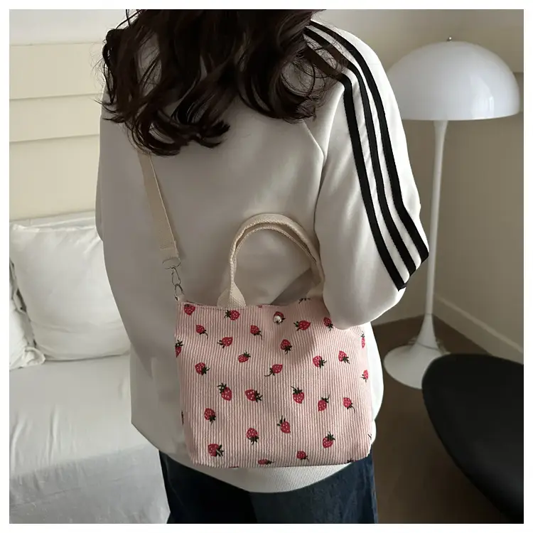 Women's Printed Canvas Shoulder Bag Large Capacity Artistic Design — feature 15