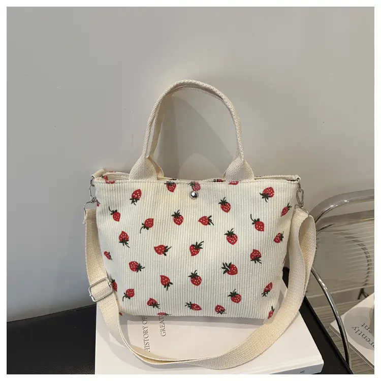 Women's Printed Canvas Shoulder Bag Large Capacity Artistic Design — feature 17