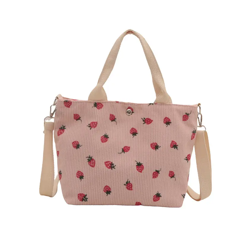 Women's Printed Canvas Shoulder Bag Large Capacity Artistic Design - Image 3