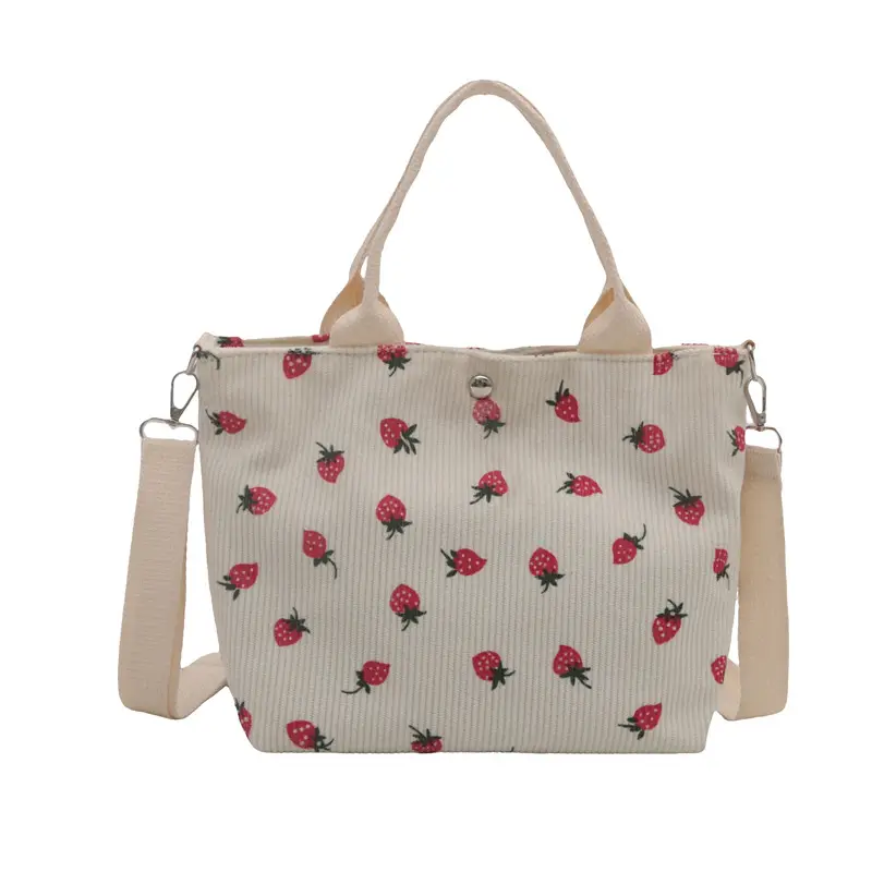Women's Printed Canvas Shoulder Bag Large Capacity Artistic Design - Image 4