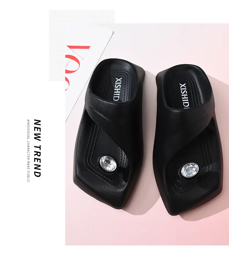 Thick-soled slippers women's outdoor outdoor wear 2024 new fashion fairy style with skirt beach Internet-famous French sandals — feature 15