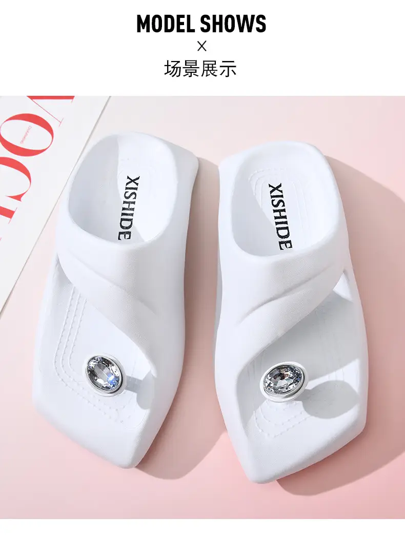 Thick-soled slippers women's outdoor outdoor wear 2024 new fashion fairy style with skirt beach Internet-famous French sandals — feature 9