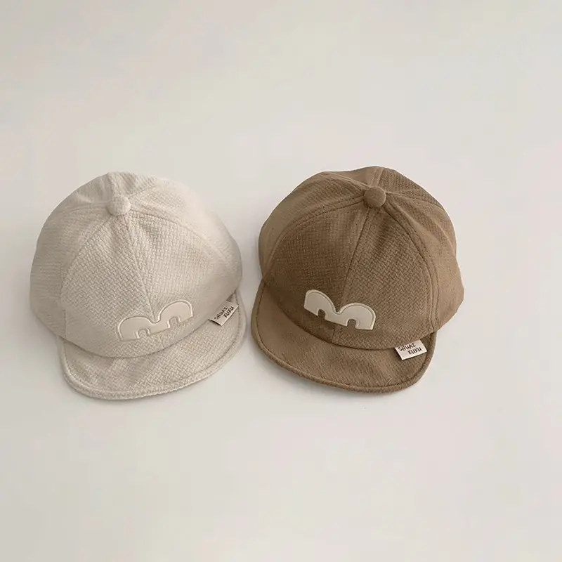 Yipan M Letter Warm Brown Baby Cap - Image 9