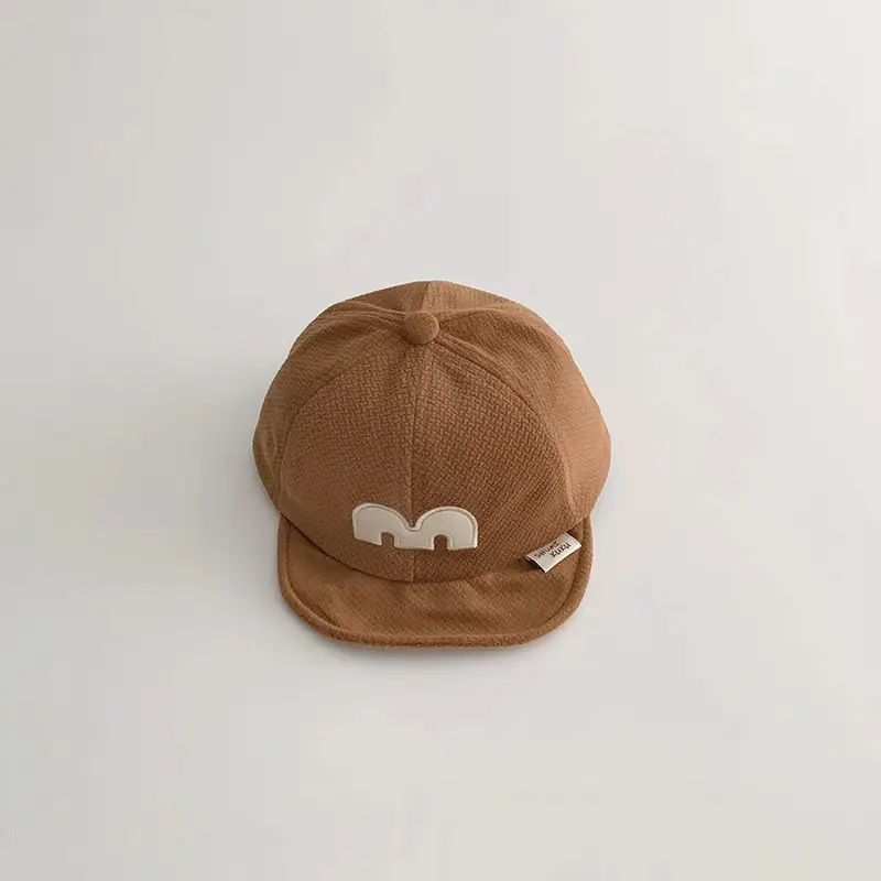 Yipan M Letter Warm Brown Baby Cap - Image 3