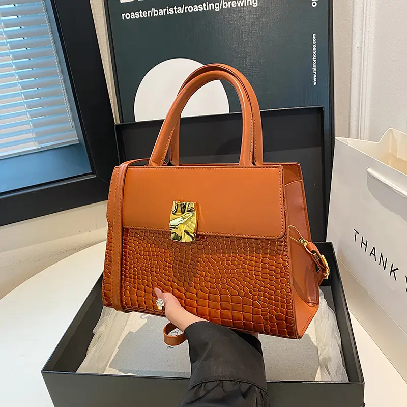 2024 Retro Croc Pattern Women's Handbags - Image 8