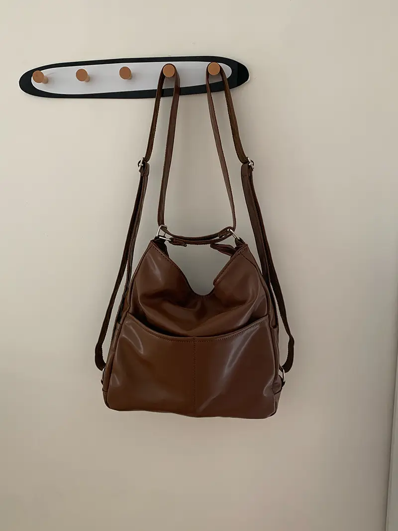 2024 Women's Black PU Leather Tote Bag Large Capacity — feature 5