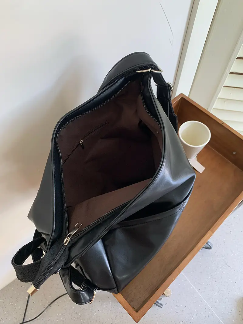 2024 Women's Black PU Leather Tote Bag Large Capacity — feature 8