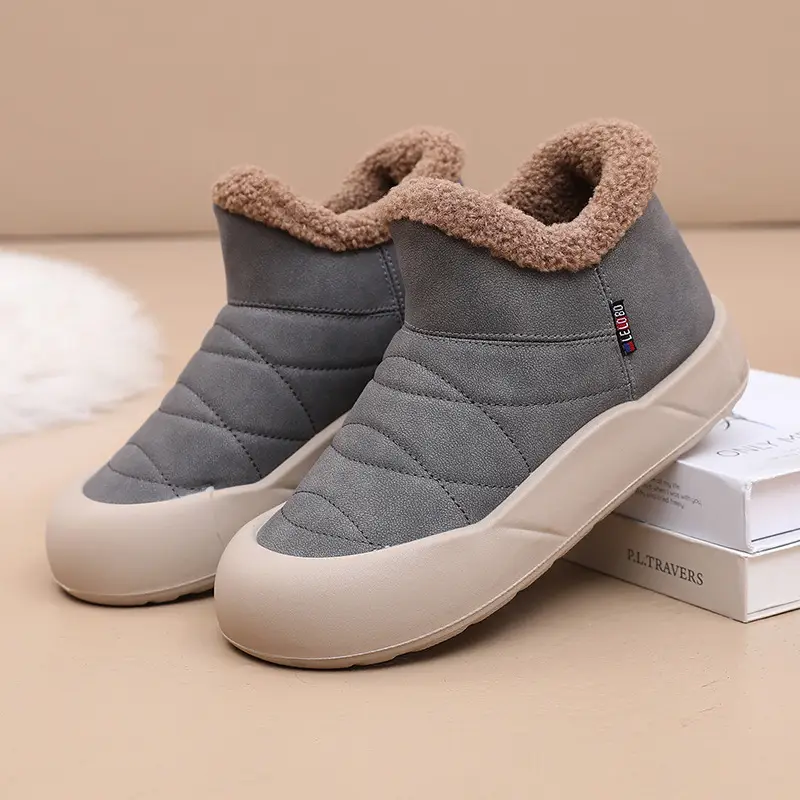 2024 winter new snow boots fleece-lined thick deep tube warm mother shoes light non-slip comfortable women's cotton shoes - Image 5