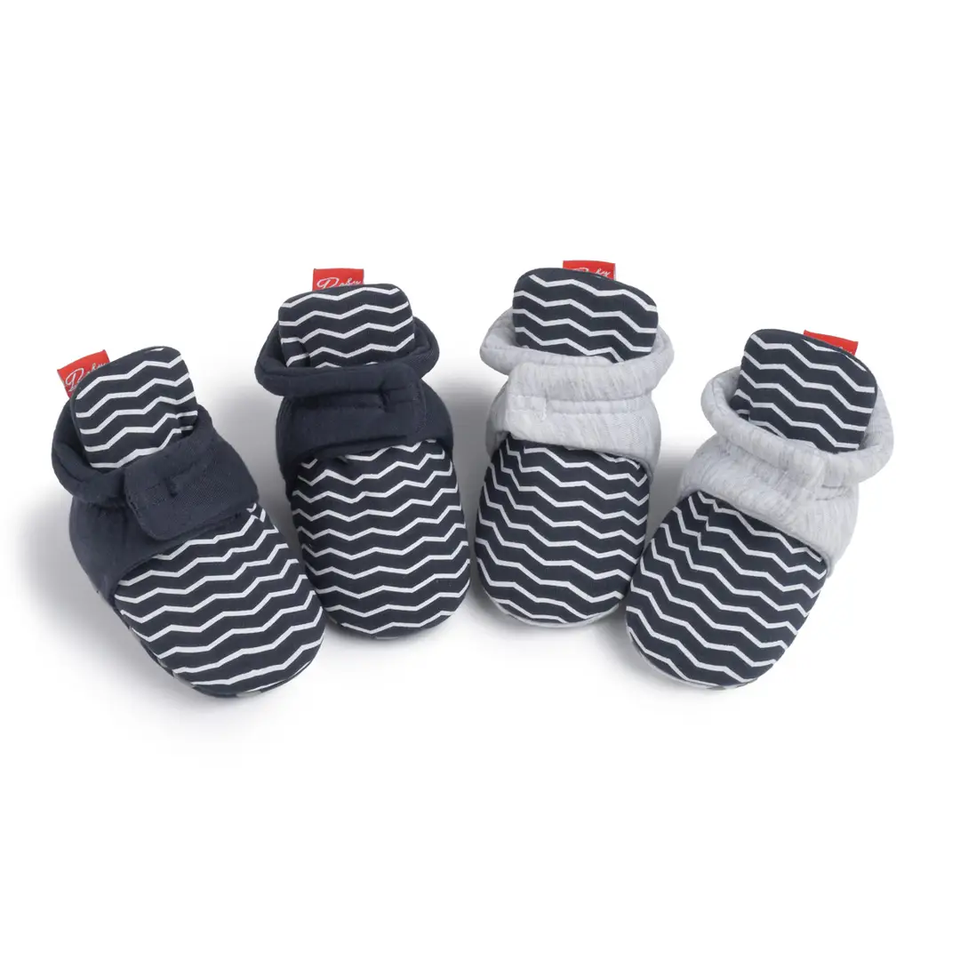 2024 cross-border spring and autumn new baby socks shoes striped non-slip soft bottom baby toddler shoes warm shoes do not drop