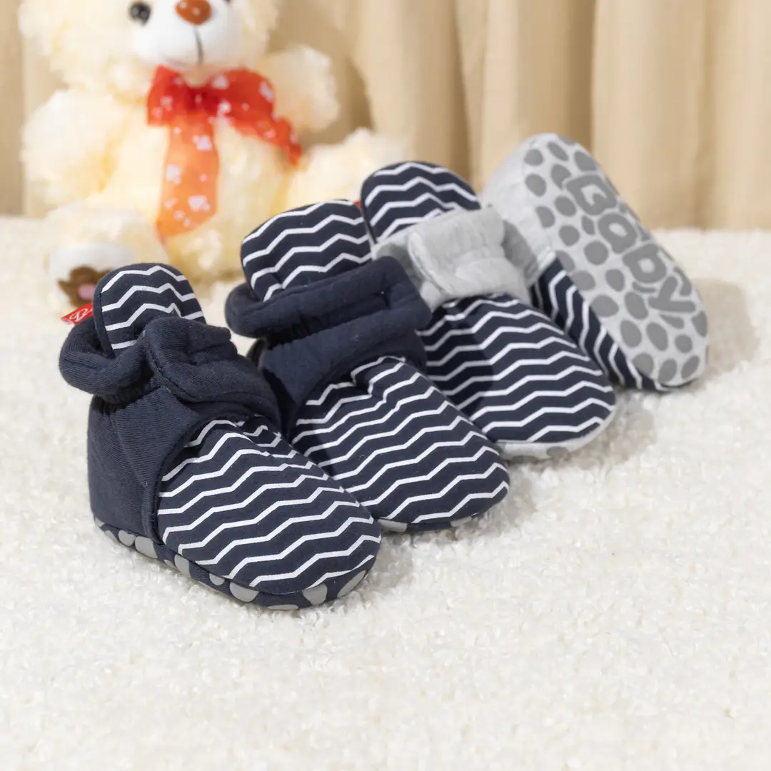 2024 cross-border spring and autumn new baby socks shoes striped non-slip soft bottom baby toddler shoes warm shoes do not drop — feature 10