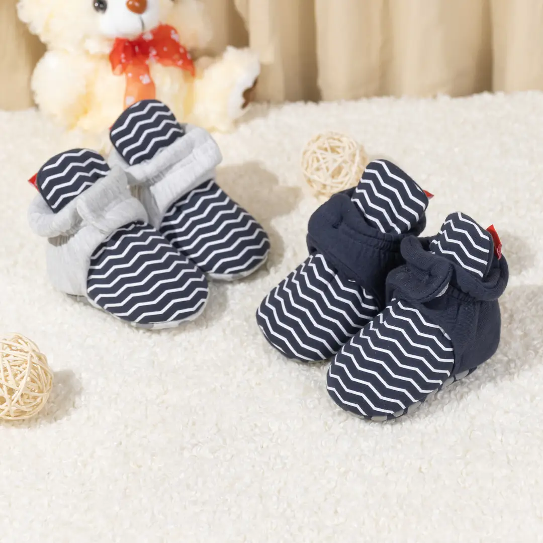 2024 cross-border spring and autumn new baby socks shoes striped non-slip soft bottom baby toddler shoes warm shoes do not drop — feature 9