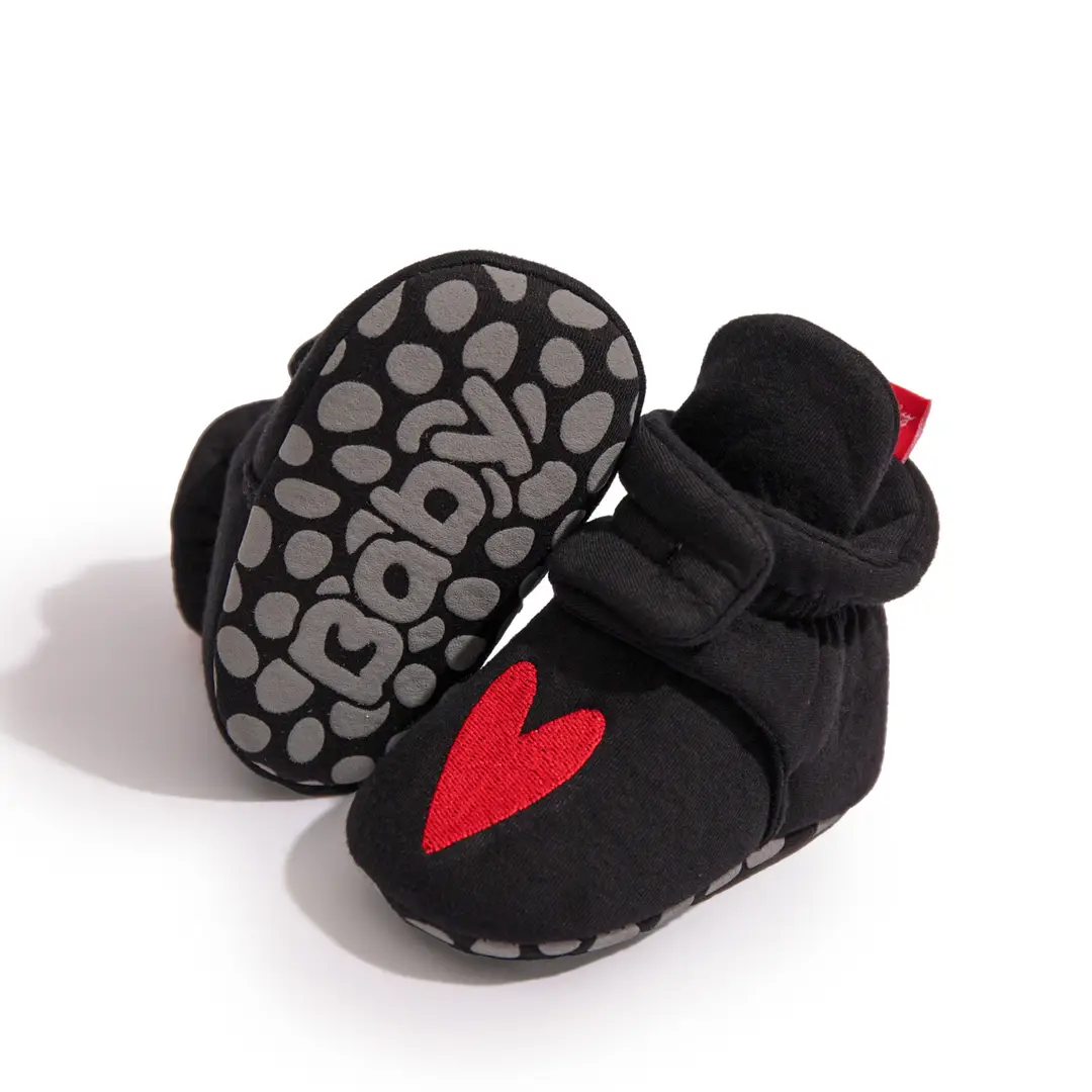 2024 cross-border spring and autumn new baby socks shoes striped non-slip soft bottom baby toddler shoes warm shoes do not drop