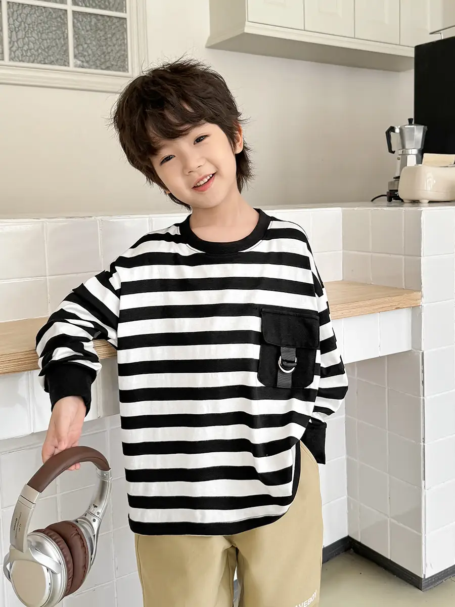 Boys Striped Long Sleeve T-Shirt 2026 Spring Collection - Image 5
