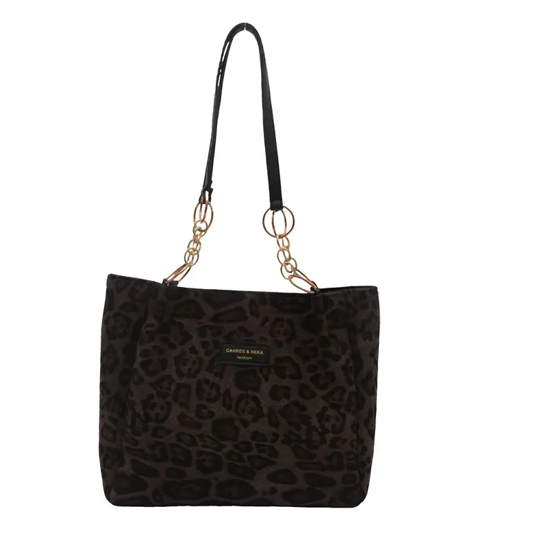 Leopard Print Women's Large Shoulder Bag 2024