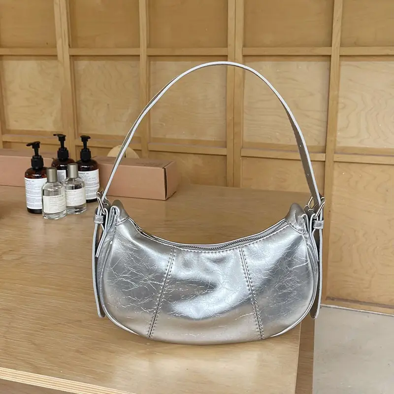 Silver High-End Shoulder Crossbody Bag for Women - Image 3
