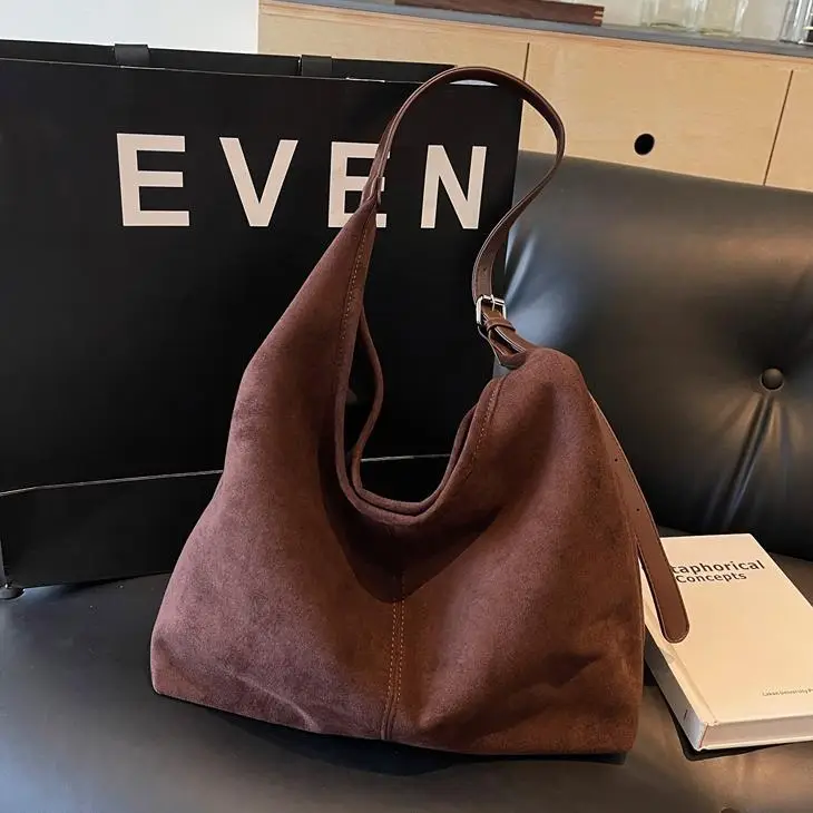 Vintage Suede Commuter Tote Bag for Women 2026 - Image 8