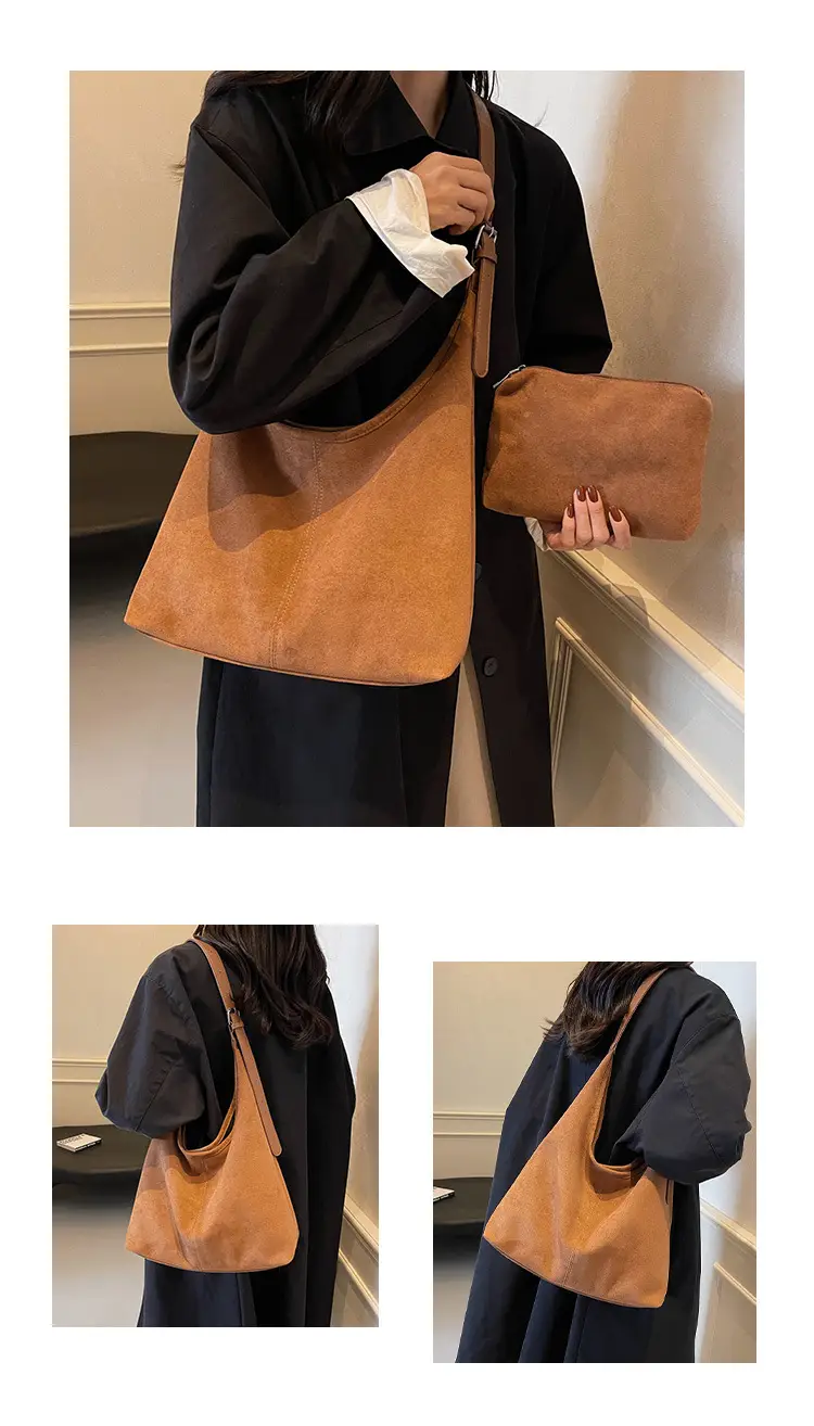 Vintage Suede Commuter Tote Bag for Women 2026 — feature 10