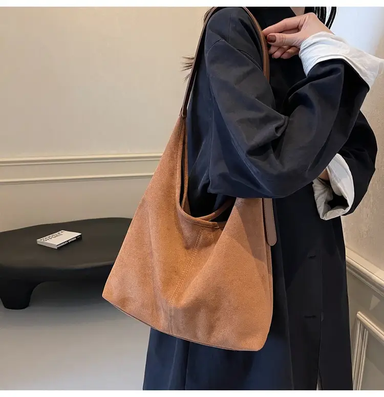 Vintage Suede Commuter Tote Bag for Women 2026 — feature 17
