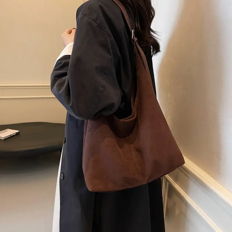 Vintage Suede Commuter Tote Bag for Women 2026 - Image 2