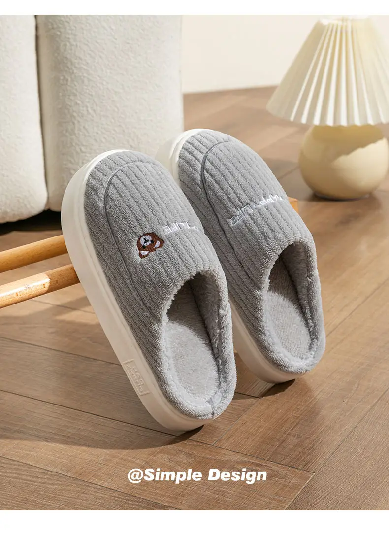 Cotton Heart Slippers Women Winter Warm Indoor — feature 15