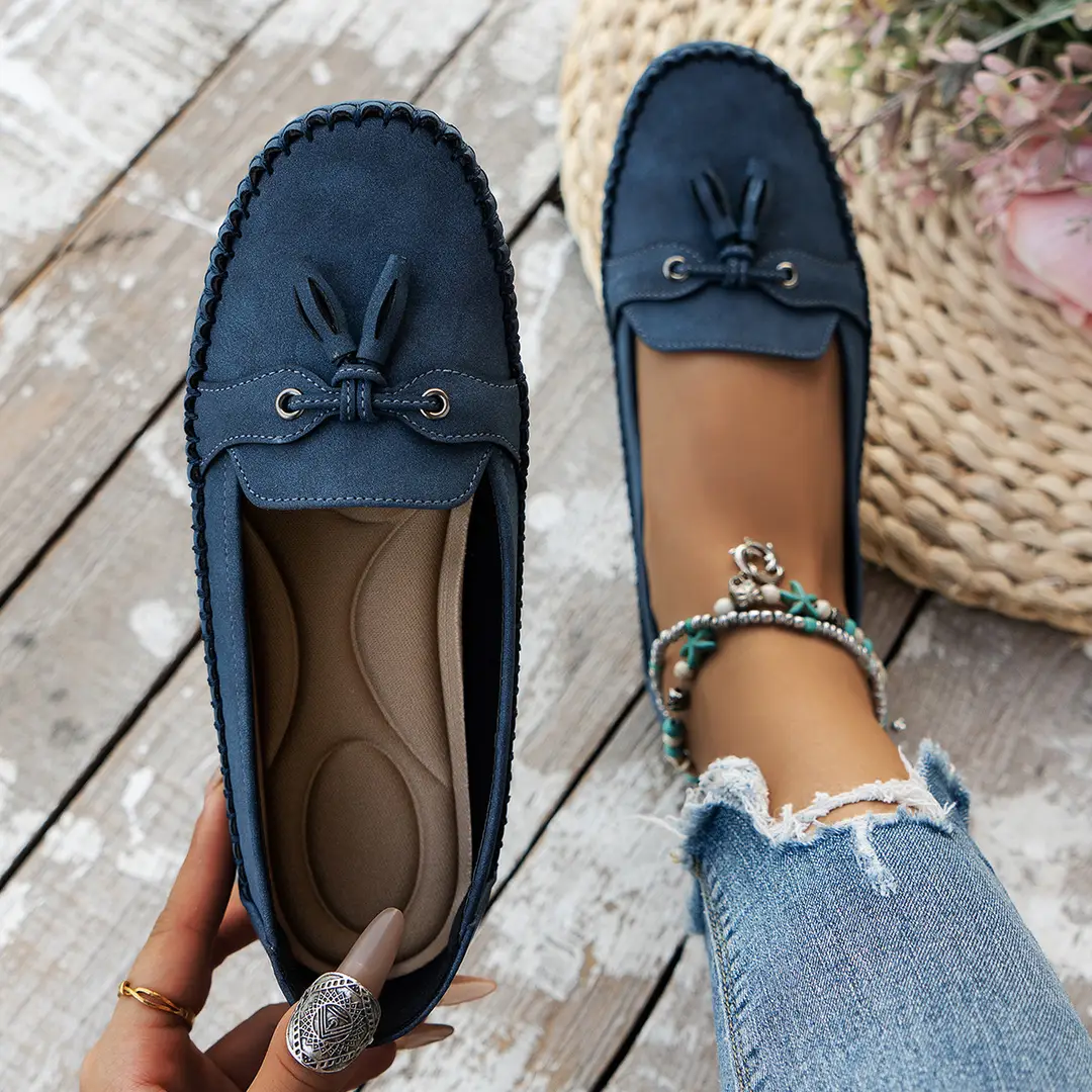 plus size new foreign trade stitching laser ladies flat-bottomed loafers foreign trade cross-border e-commerce supply - Image 7