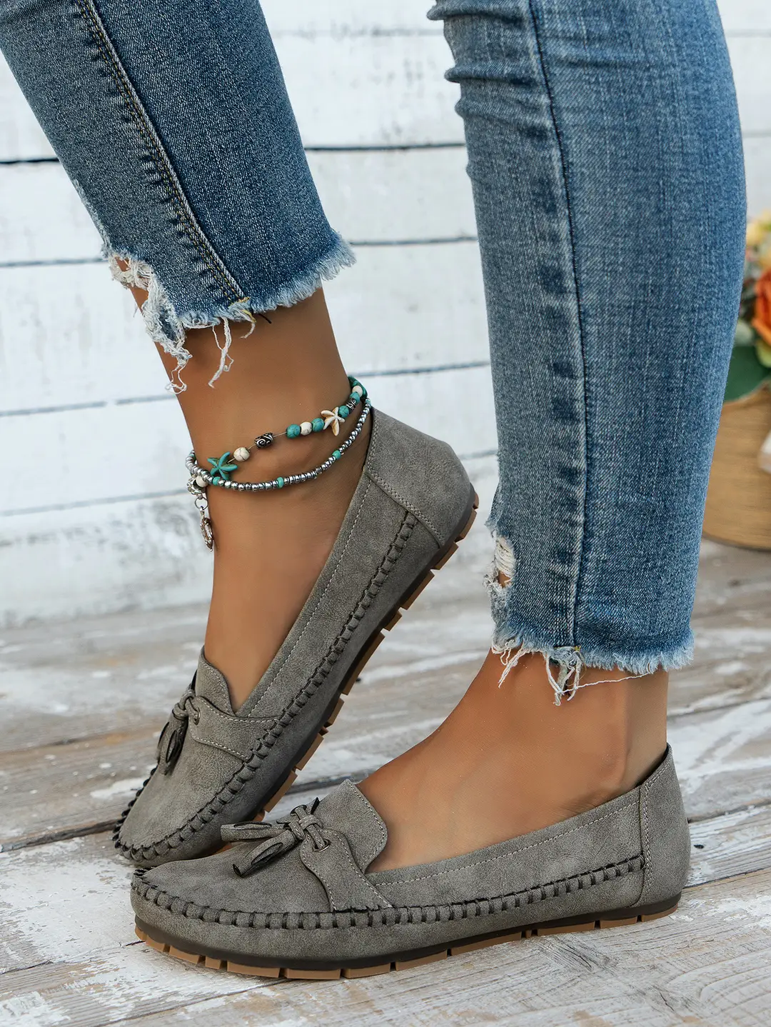plus size new foreign trade stitching laser ladies flat-bottomed loafers foreign trade cross-border e-commerce supply — feature 1