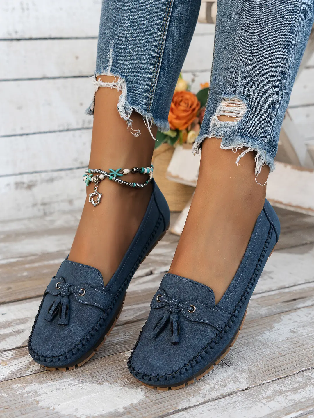 plus size new foreign trade stitching laser ladies flat-bottomed loafers foreign trade cross-border e-commerce supply — feature 10