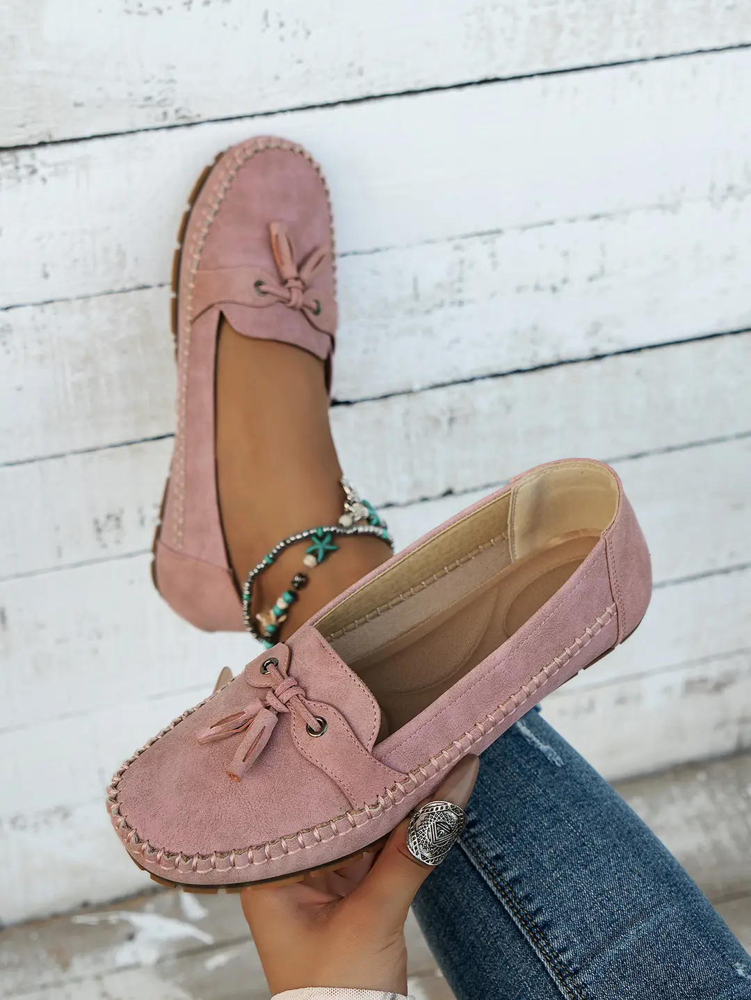 plus size new foreign trade stitching laser ladies flat-bottomed loafers foreign trade cross-border e-commerce supply — feature 13
