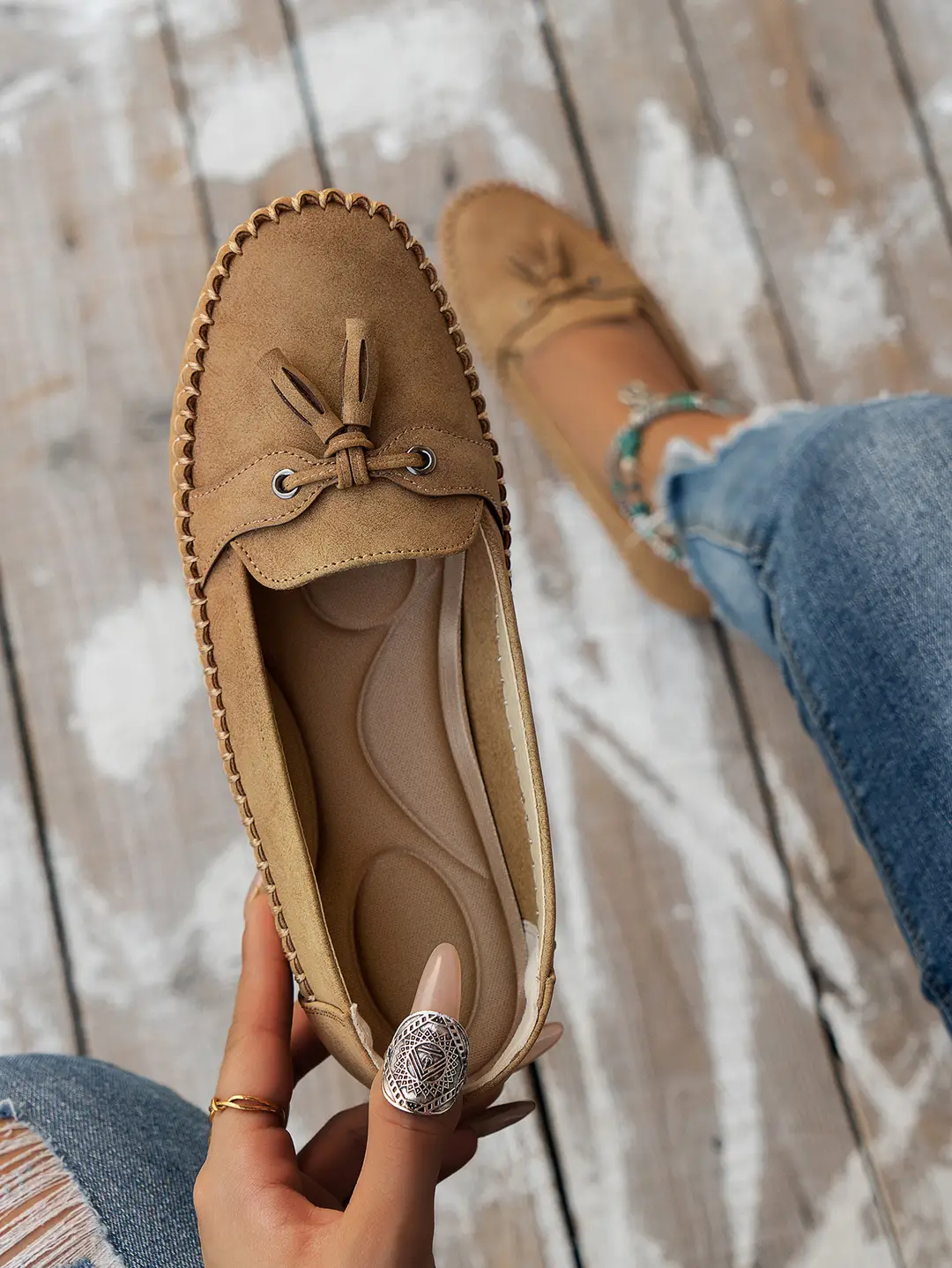 plus size new foreign trade stitching laser ladies flat-bottomed loafers foreign trade cross-border e-commerce supply — feature 19
