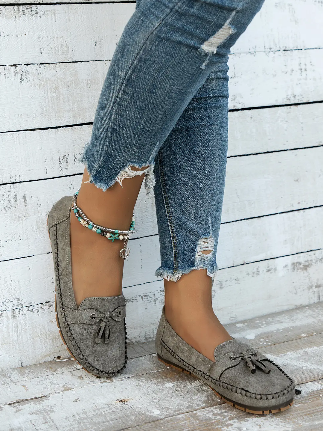 plus size new foreign trade stitching laser ladies flat-bottomed loafers foreign trade cross-border e-commerce supply — feature 2