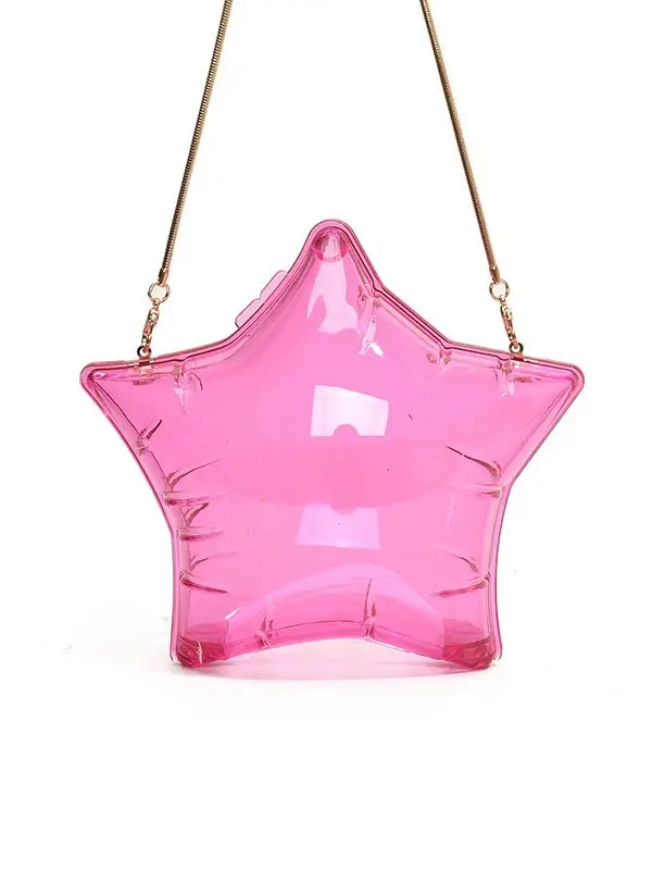 Red Star Shape Acrylic Shoulder Bag for Women - Image 8